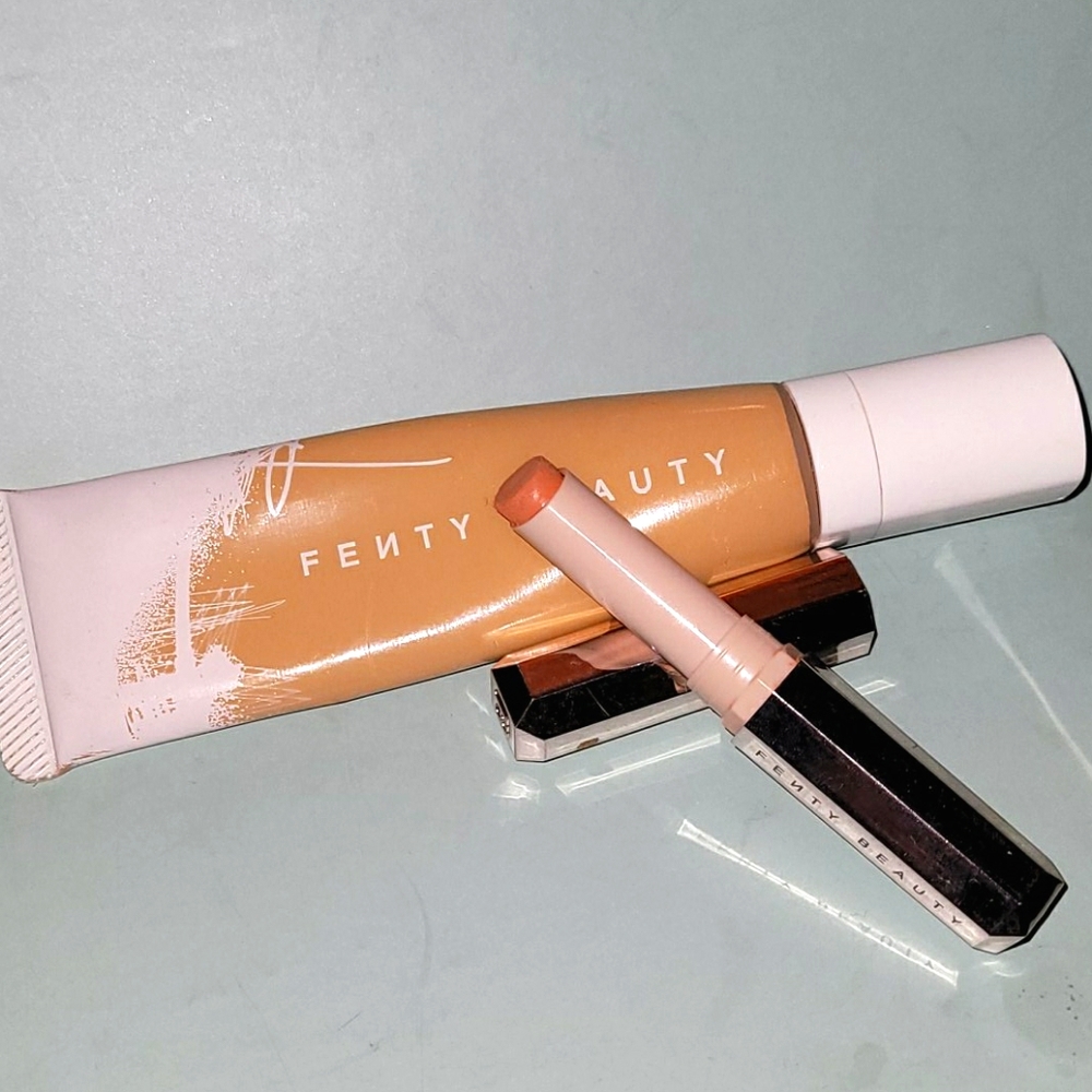 Lipstick and foundation